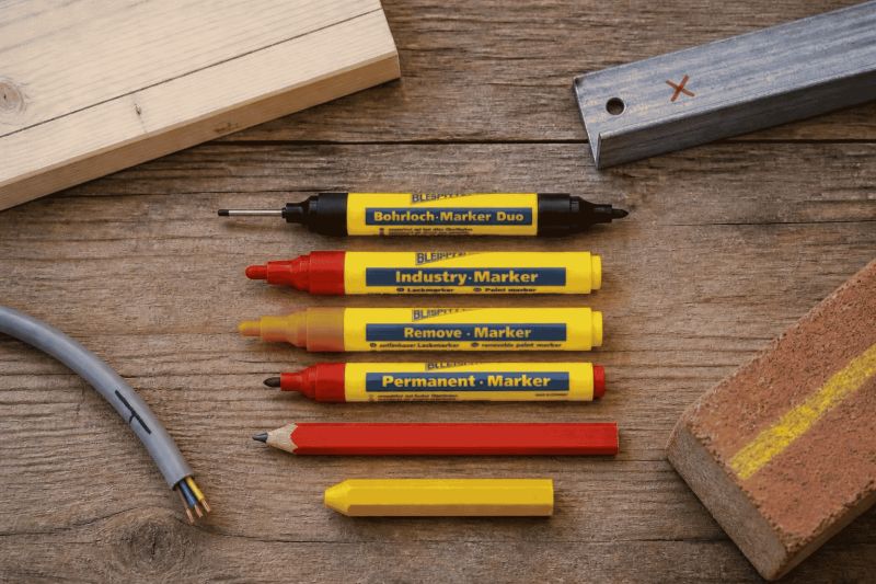Welke marker voor hout, metaal, steen of kabels?