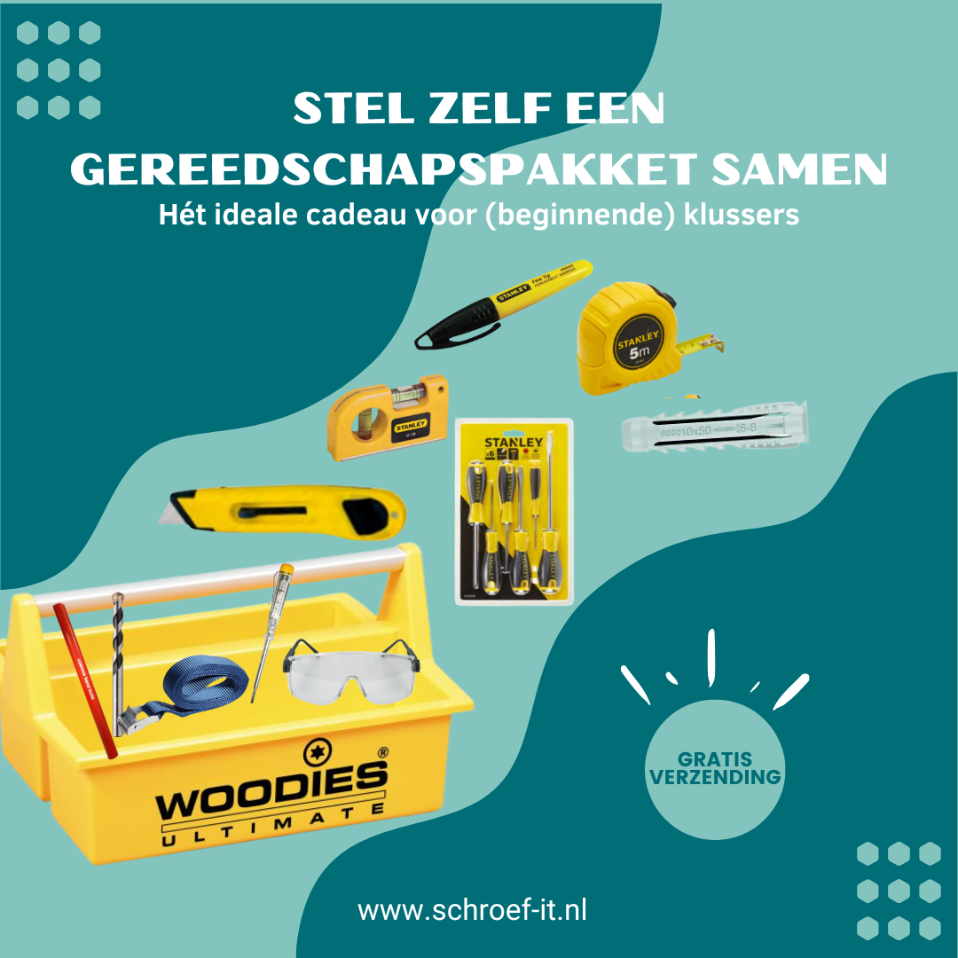 Stel zelf een gereedschapspakket samen – hét ideale cadeau voor (beginnende) klussers
