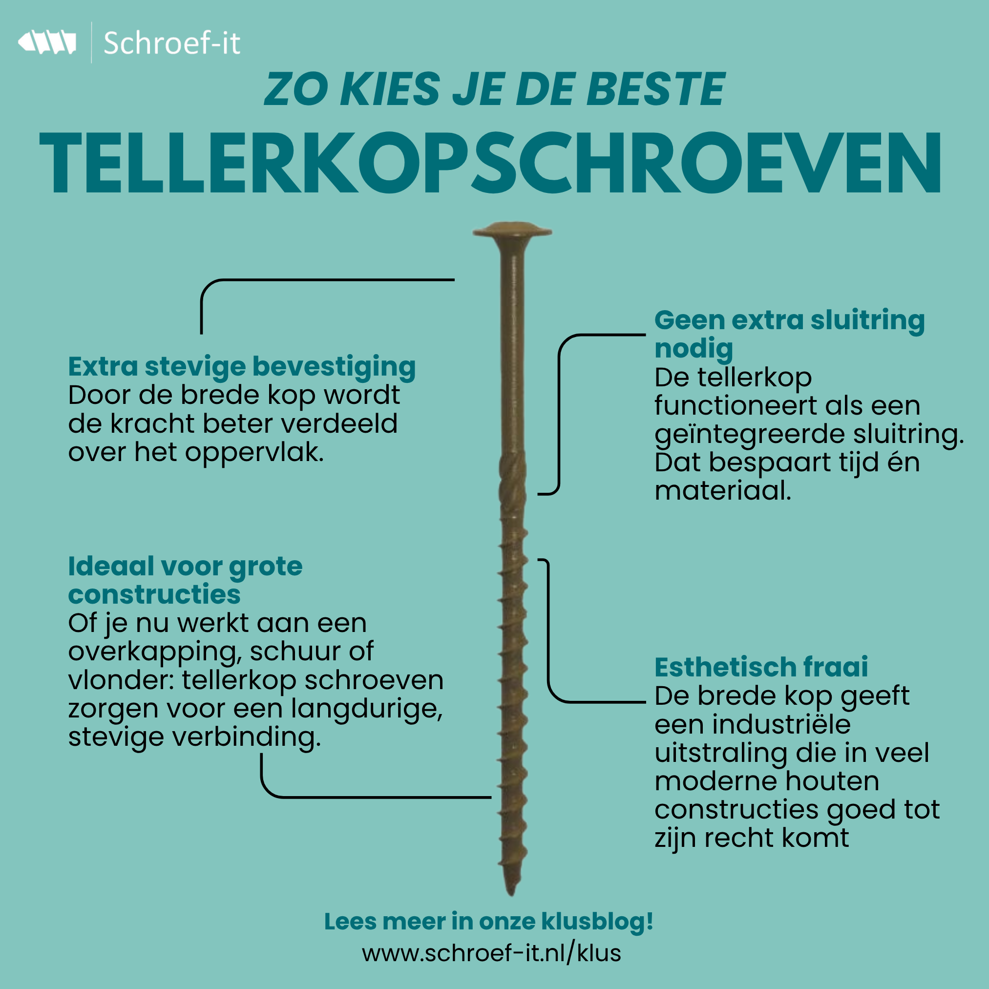 Tellerkop schroeven: de ideale schroef voor stevige houtverbindingen