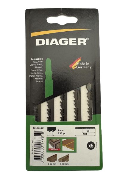 Decoupeerzaagblad hout 5-50 mm (5 stuks)